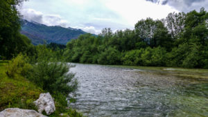 Sava Bohinjka am Campingplatz