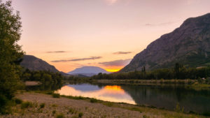 Sonnenuntergang bei den drei Seen von Rochebrune