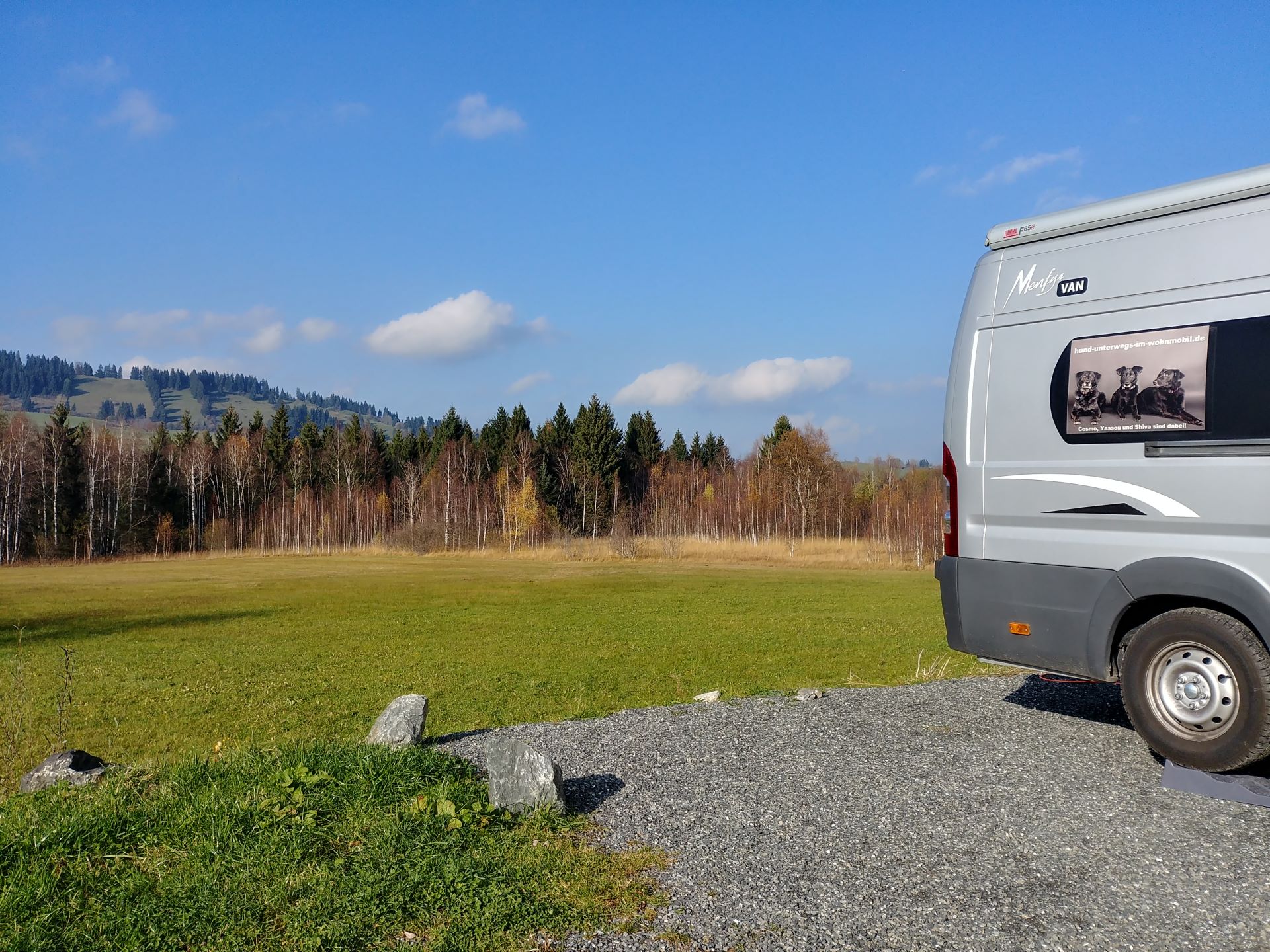unser Stellplatz am Grüntensee