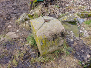 Grenzstein am Dreiländereck Bayern, Hessen und Thüringen