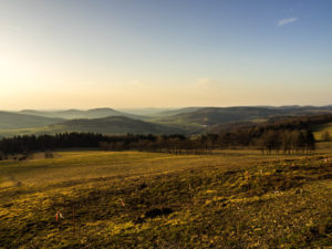 Aussicht am Ellenbogen im Sonnenuntergang