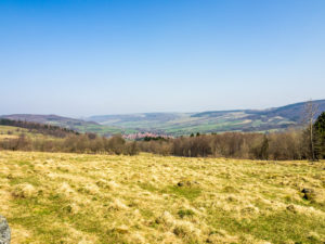 Blick in die Rhön und auf Wüstensachsen