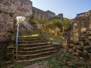 Treppenaufgang im Inneren der Burg